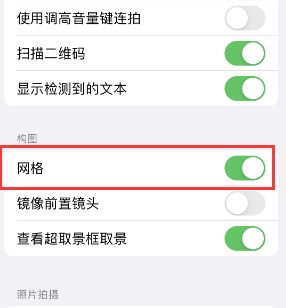 七台河苹果手机维修网点分享iPhone如何开启九宫格构图功能 