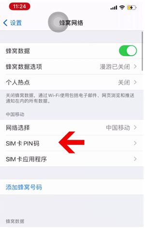 七台河苹果14维修网分享如何给iPhone14的SIM卡设置密码 